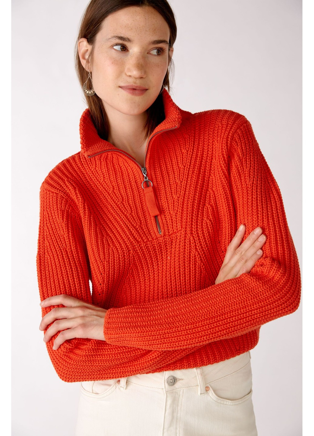 Помаранчевий демісезонний жіночий светр помаранчевий джемпер Oui