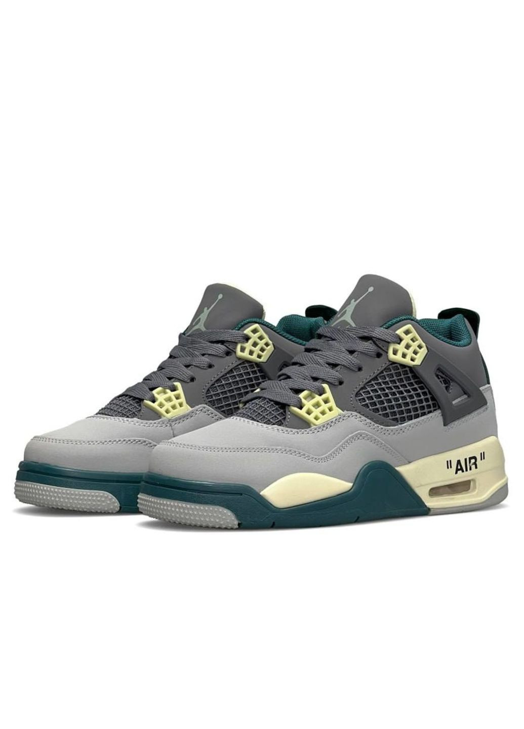 Air jordan 4 grey green cheap