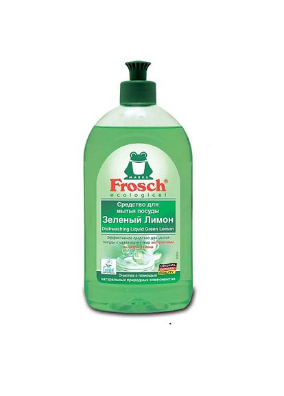 Средство для мытья посуды Зеленый лимон 500 мл Frosch (258427471)
