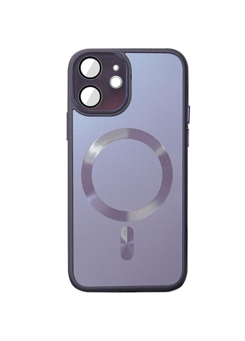 Силиконовый сапфировый чехол с защитой камеры на с MagSafe на Apple iPhone 12 (6.1") Epik (263776843)