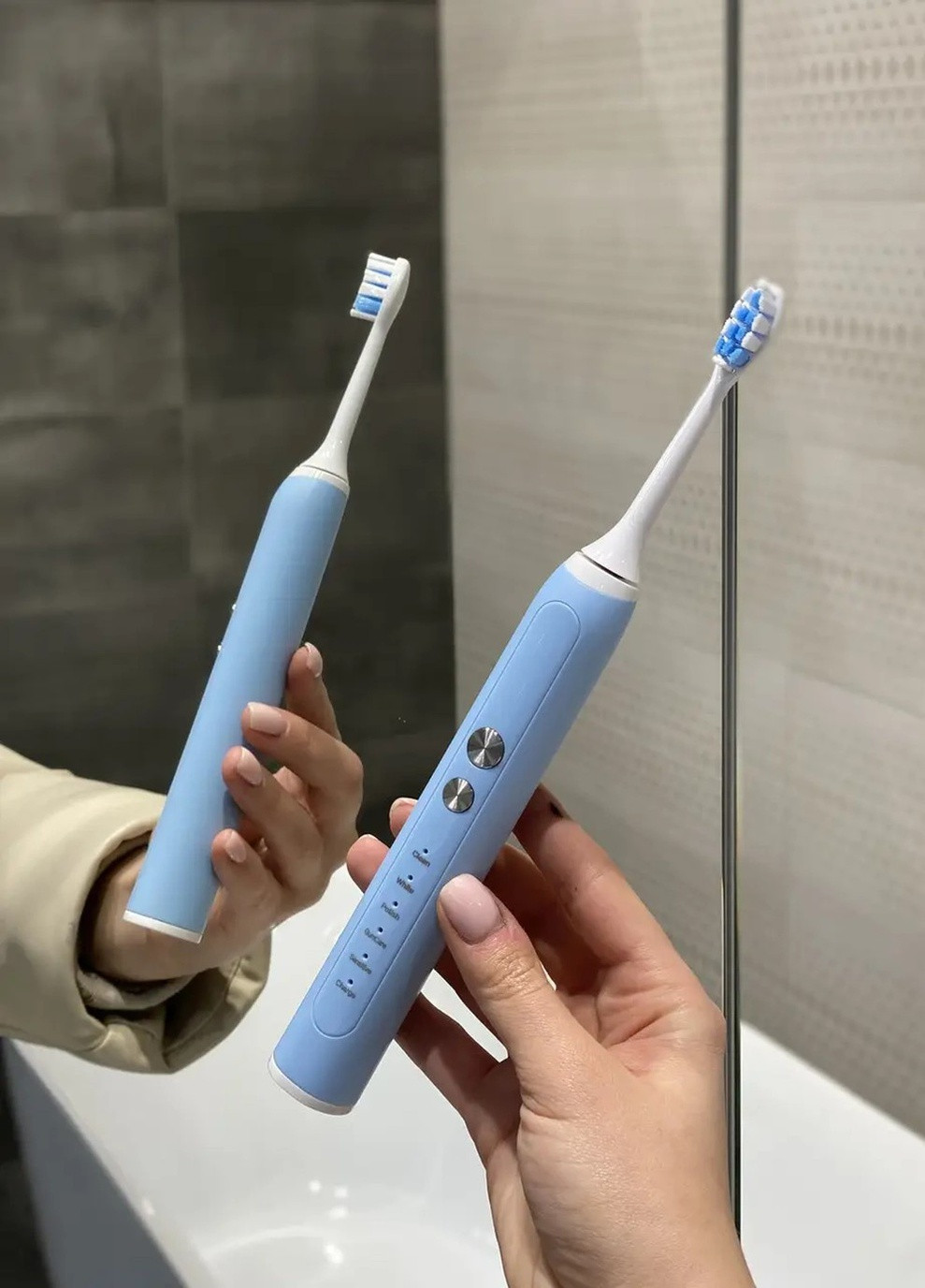 Ультразвукова зубна щітка PRO 3D Blue 5 насадок Sonic (258853937)