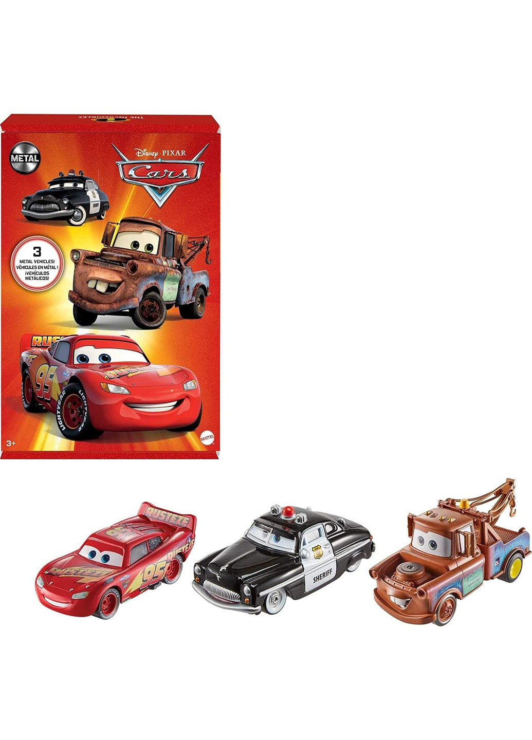 Набор автомобилей Тачки Disney Pixar Cars Lightning McQueen, Sheriff &  Mater Молния Маквин, Шериф и Мэтр (HBW14) Mattel (259685781) ‣ Купить в  интернет-магазине Каста ‣ Киев, Одесса, Харьков ‣ Доставка по всей Украине!  (#259685781)