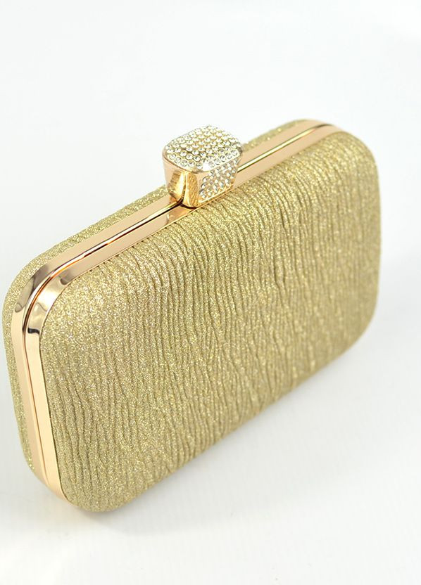 Золотистий маленький вечірній клатч бокс на ланцюжку, парадна випускна міні сумочка на плече No Brand (266701142)