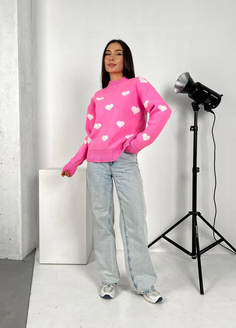 Розовый демисезонный свитер Украина UM Butik