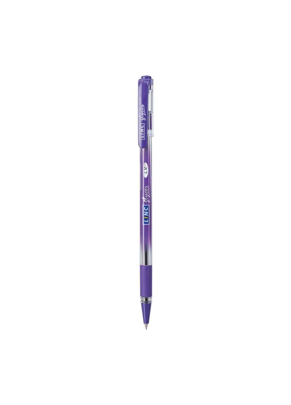 Ручка кулькова масляна "Glycer" 0,7 мм колір фіолетовий ЦБ-00215731 LINC (259443245)
