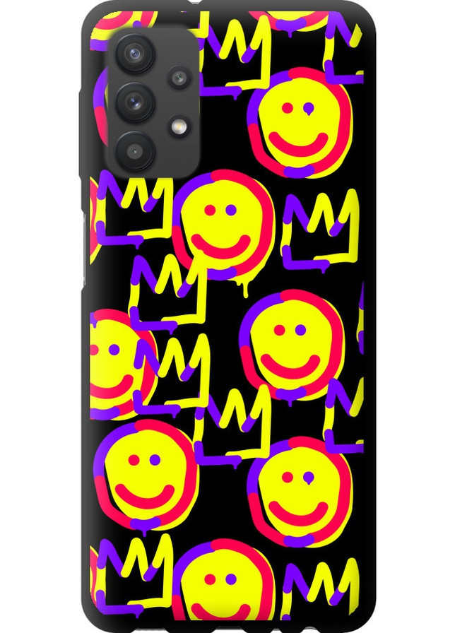 TPU черный чехол 'Смайлики v2' для Endorphone Samsung Galaxy A32 A325F (258212025)