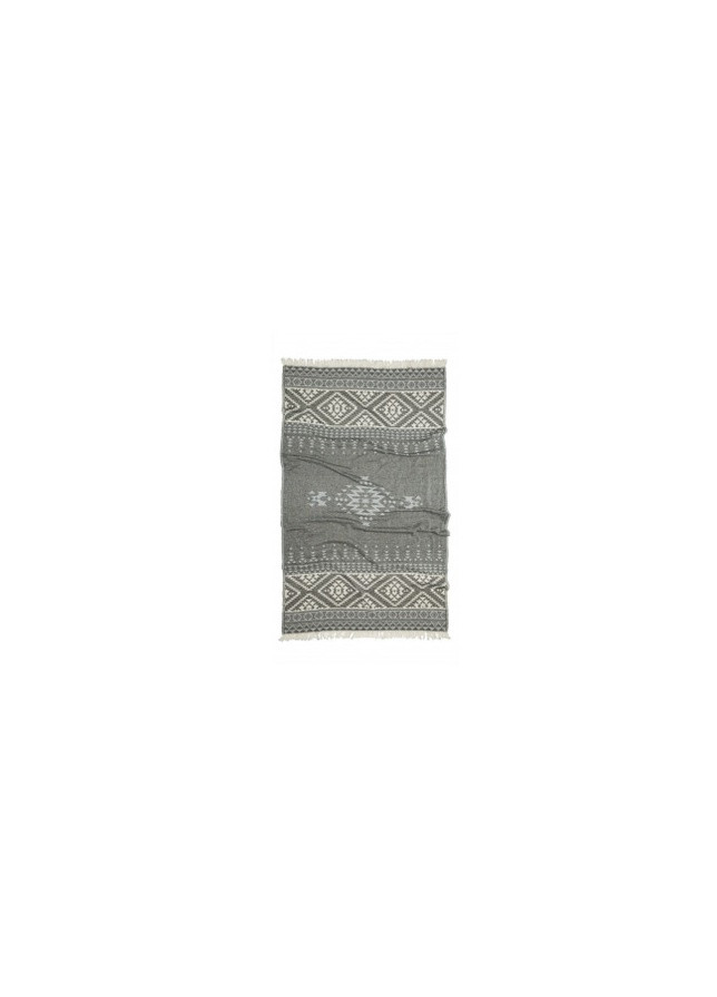 Barine полотенце pestemal - eshme 90*160 siyah чёрное орнамент черный производство - Турция