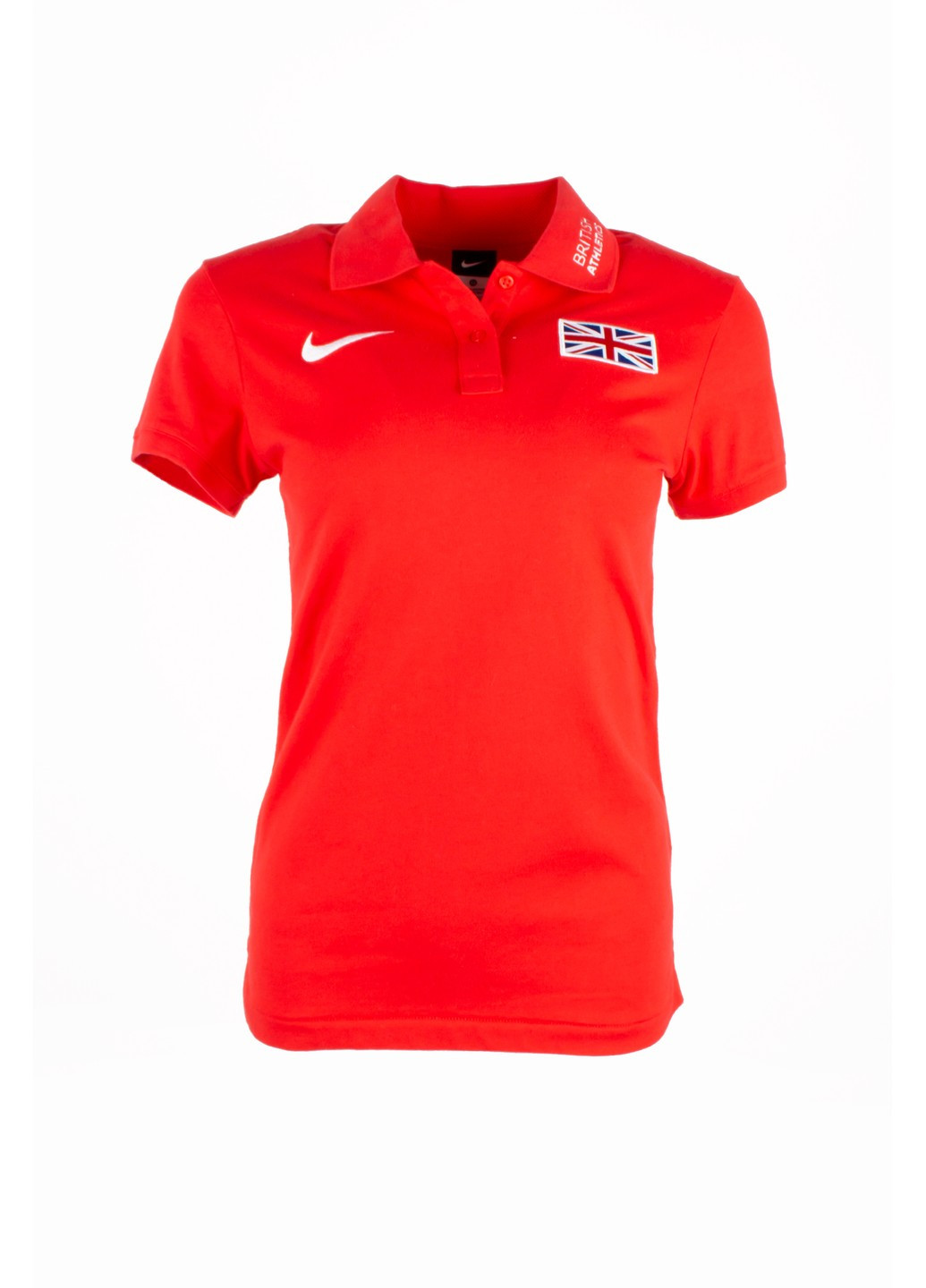 Красная летняя футболка женская polo british athletics 652585 Nike