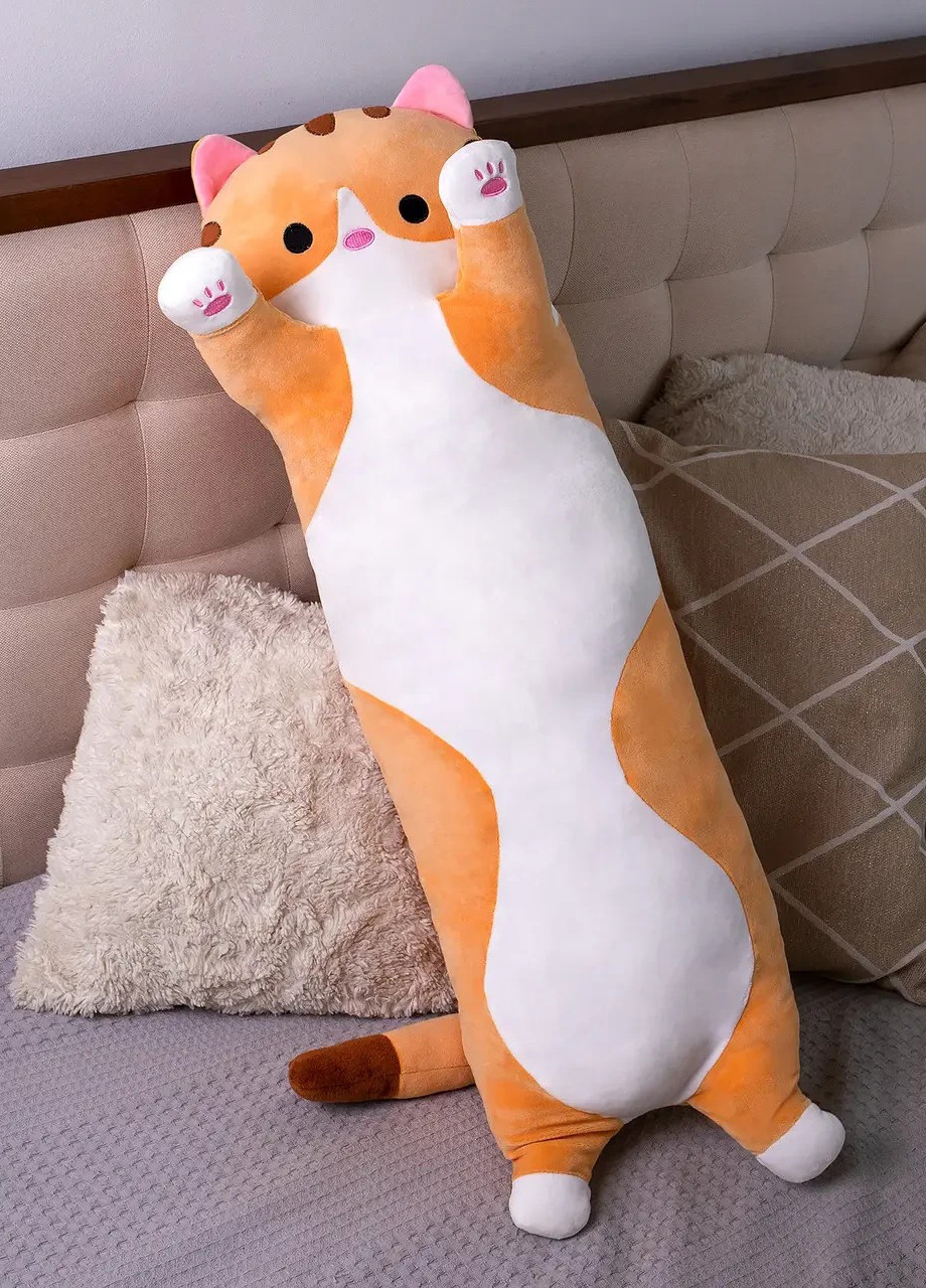Іграшка подушка кіт обіймашка батон (90см) MNC Коричневий No Brand (276715349)