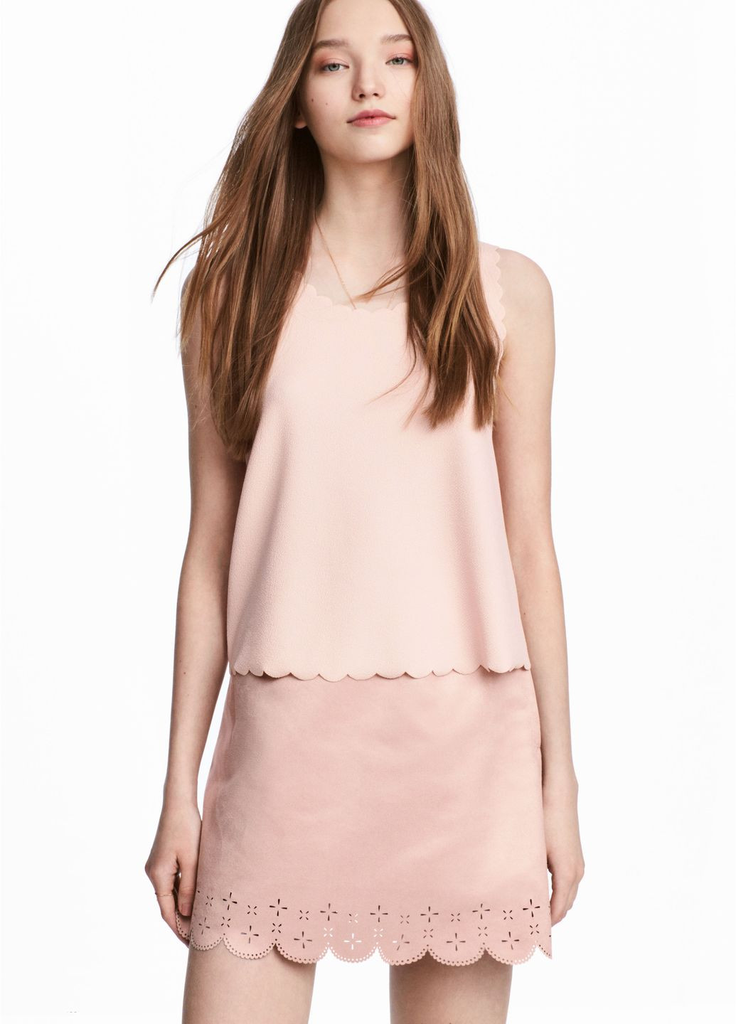 Светло-розовая юбка H&M