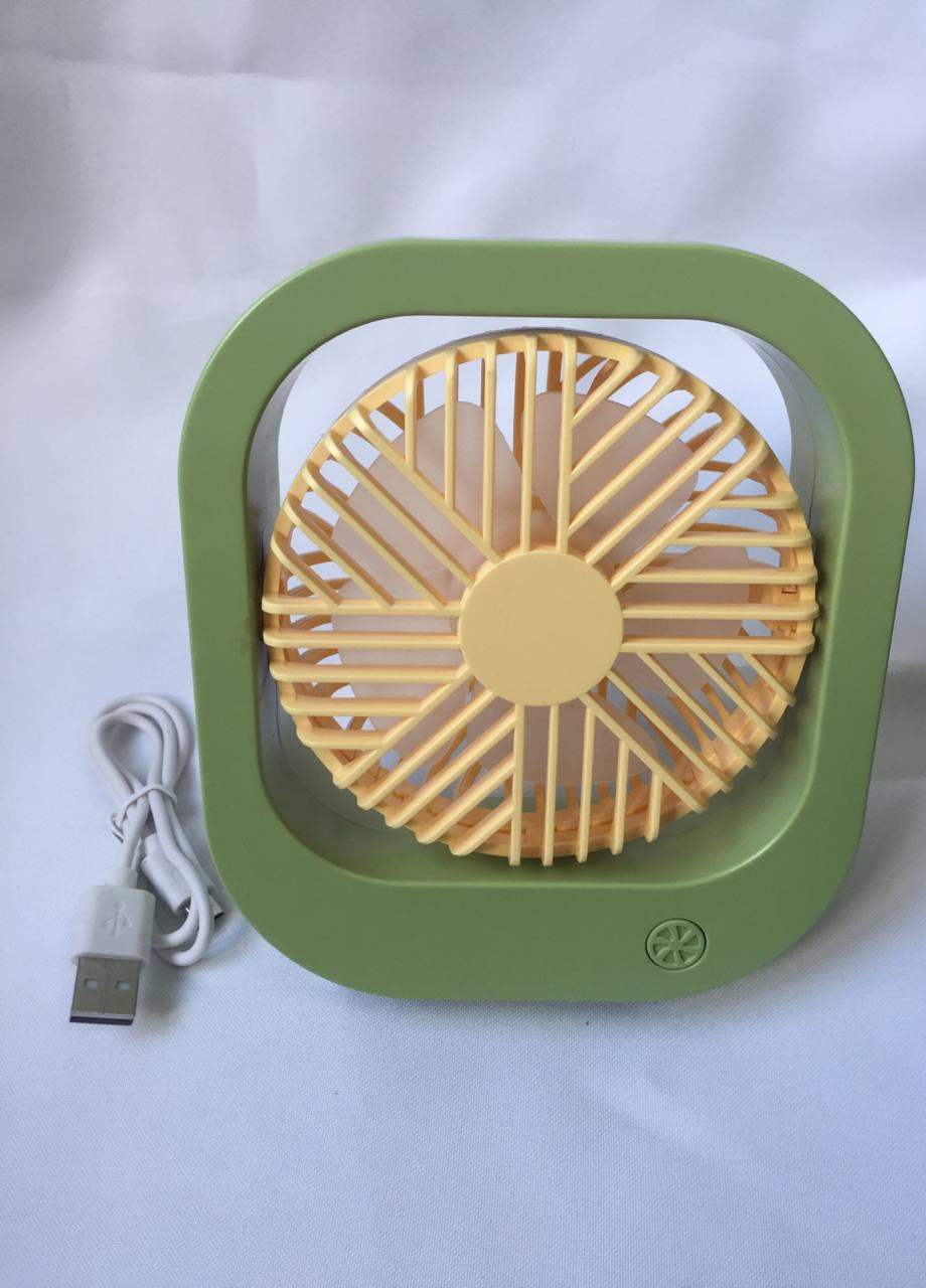 Портативный аккумуляторный Вентилятор Зеленый Мини вентилятор mini fan SQ2177 Led (259793969)