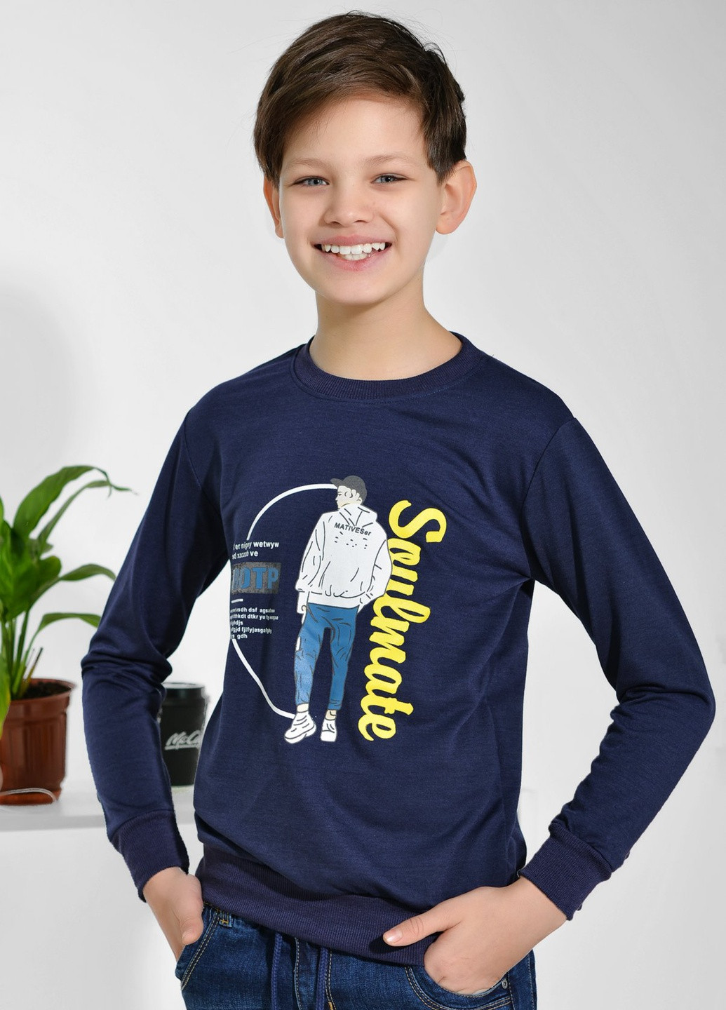 Синя футболки сорочки батник на хлопчика (matives) Lemanta