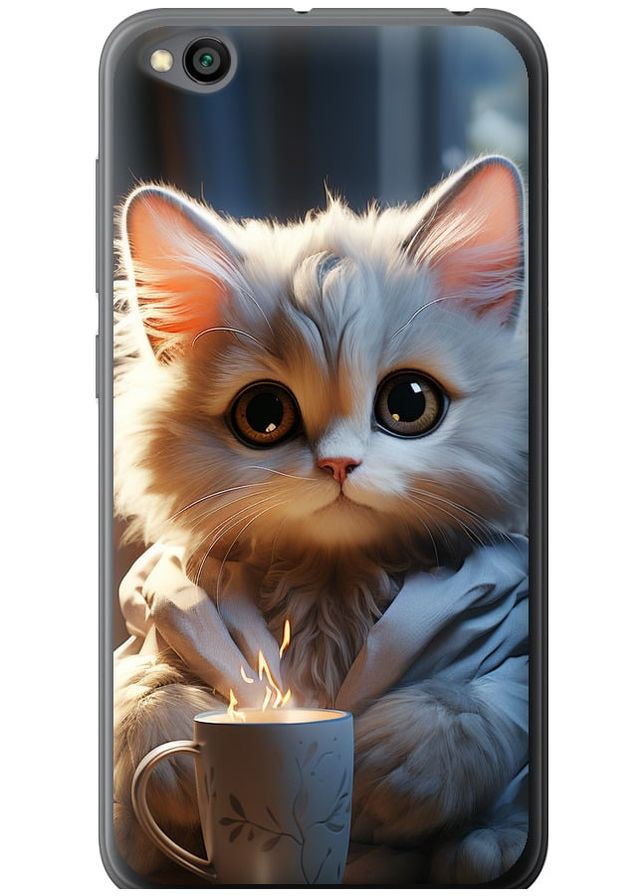 Силіконовий чохол 'Білий кіт' для Endorphone xiaomi redmi go (265399056)
