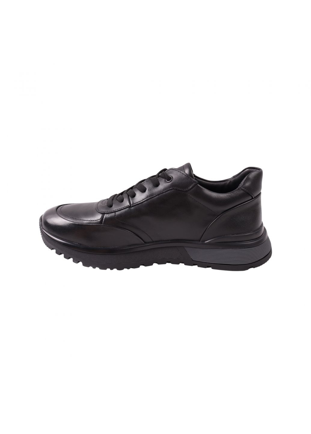 Чорні кросівки чоловічі чорні натуральна шкіра Brooman 971-23DTS
