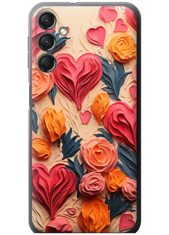 Силіконовий чохол 'Сердечка 3' для Endorphone Samsung Galaxy A24 A245F (267238116)