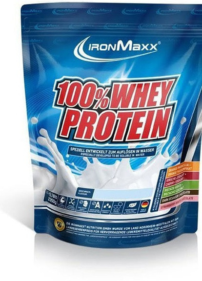 100% Whey Protein 2350 g (пакет) /47 servings/ Strawberry Ironmaxx (256719249)