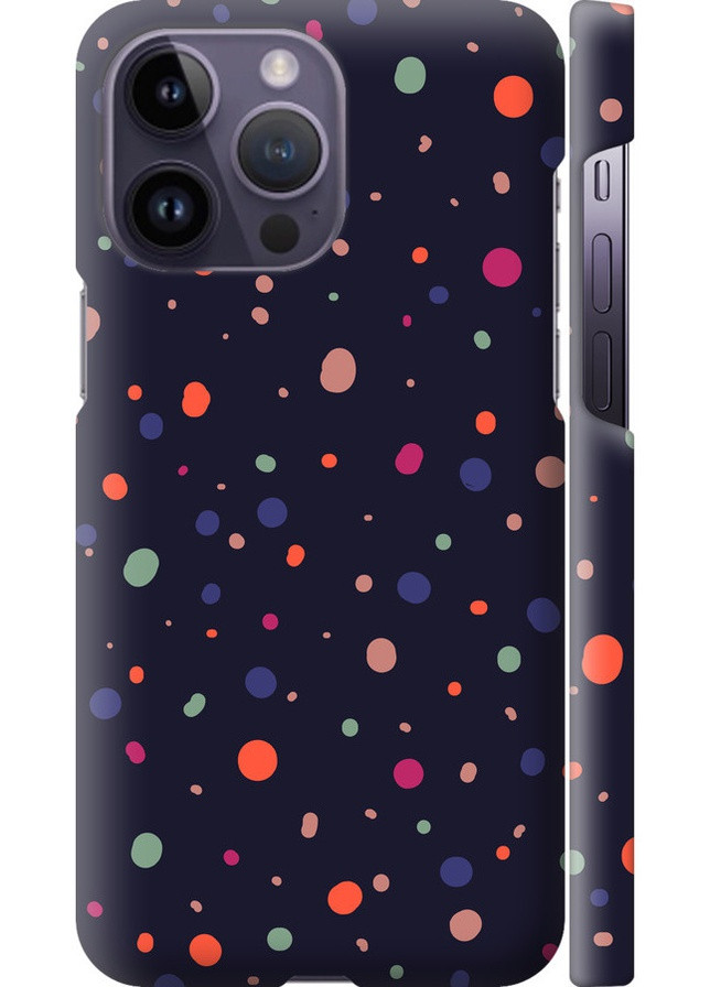3D пластиковый матовый чехол 'Горошек v2' для Endorphone Apple iPhone 14 Pro Max (258088944)