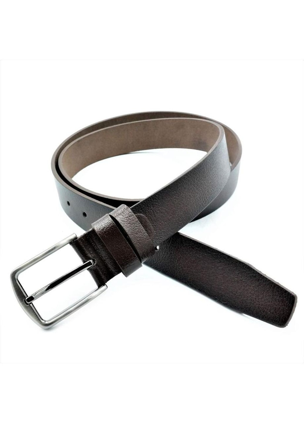 Ремінь чоловічий шкіряний Weatro 110-125х3, 5 см Темно-коричневий mkr-35tur-018 Le-Mon (272597034)