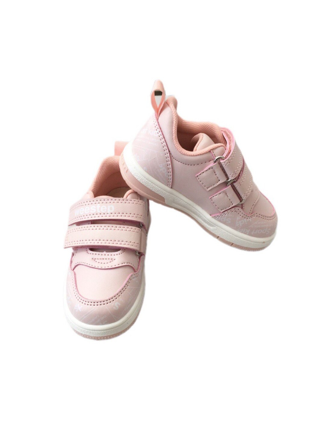 Розовые демисезонные кроссовки для дечинки в розовом цвете. Weestep