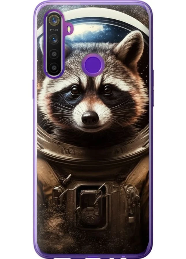 2D пластиковый чехол 'Raccoon austronaut' для Endorphone Realme 6i (276316083)