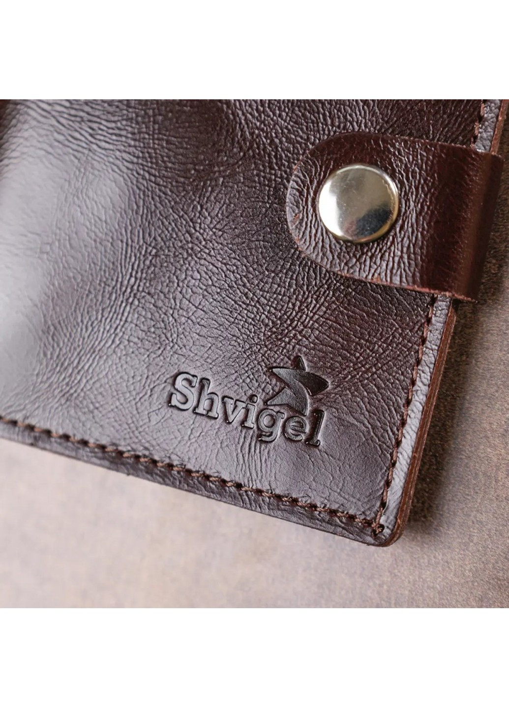 Мужской кожаный кошелек 16485 Shvigel (262524188)