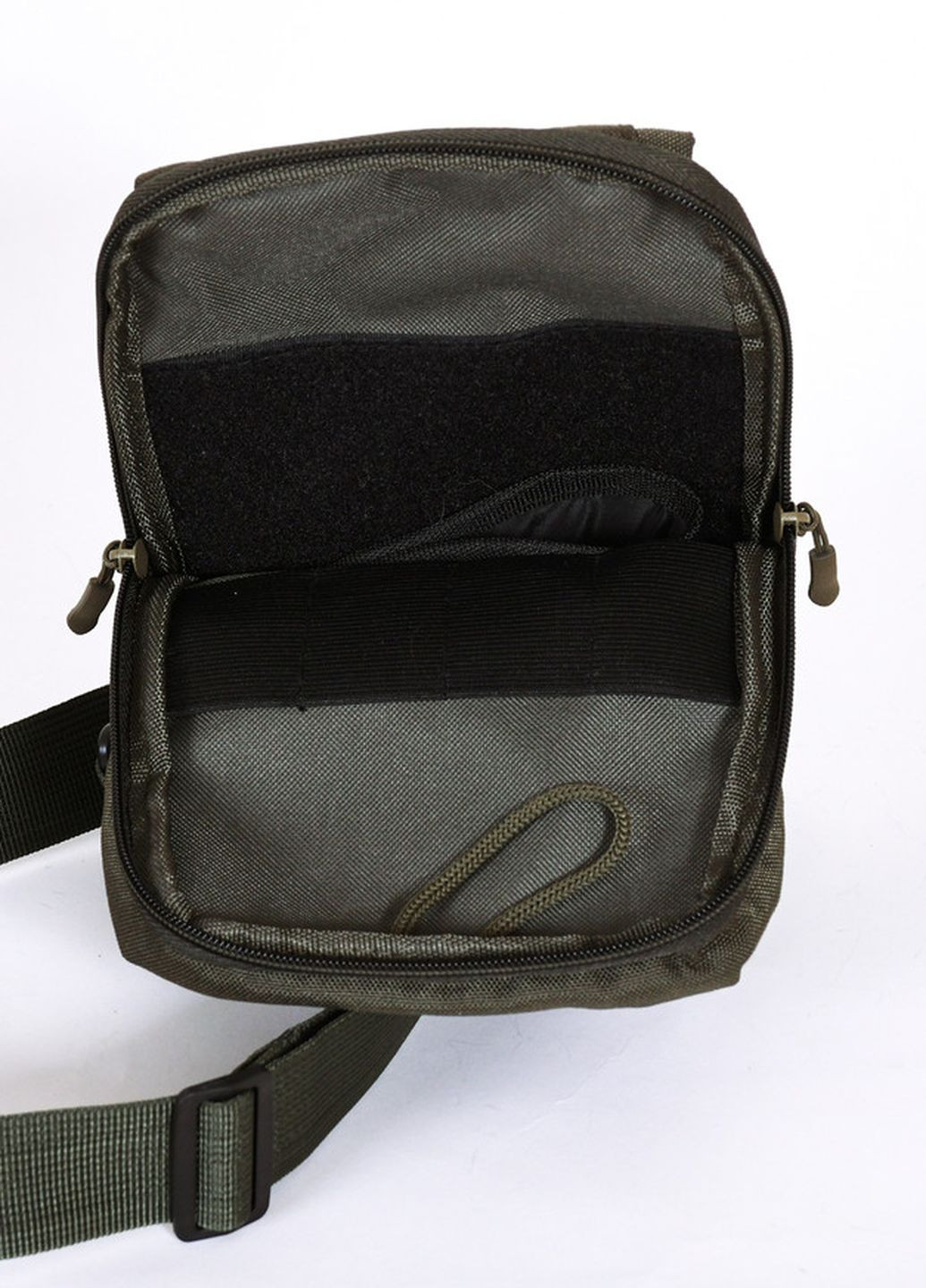 Мужская сумка через плечо нагрудная с кобурой для скрытого ношения оружия и с карманами цвет Olive No Brand (260597002)