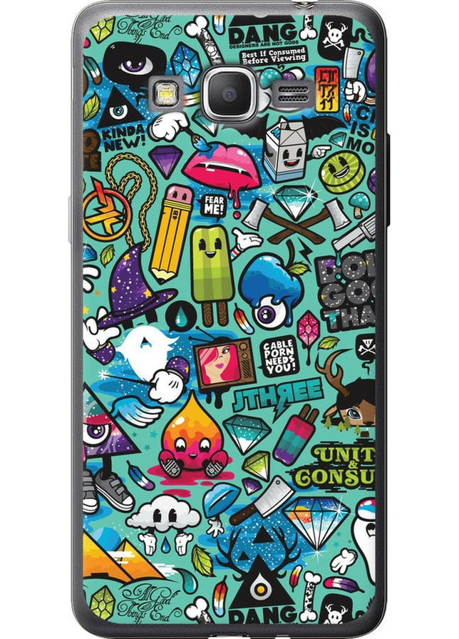 2D пластиковий чохол 'Стікер бомбінг 1' для Endorphone Samsung Galaxy Grand Prime VE G531H (258051563)