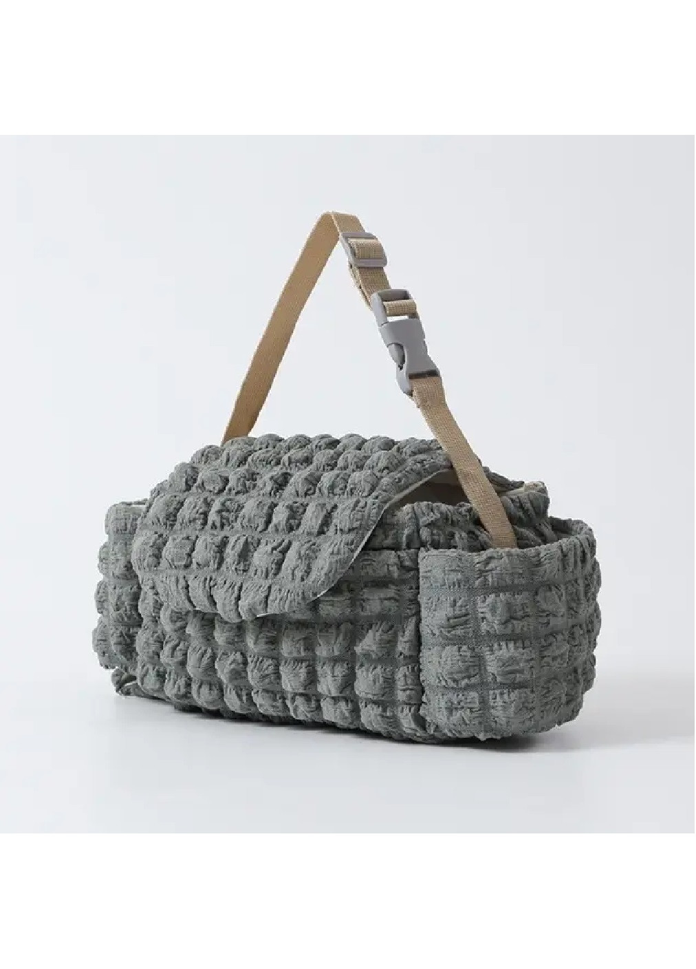 Органайзер сумка на ручку детской коляски универсальный портативный полиэстер 11.5х36х13 см (475092-Prob) Серо-зеленый Unbranded (261487541)