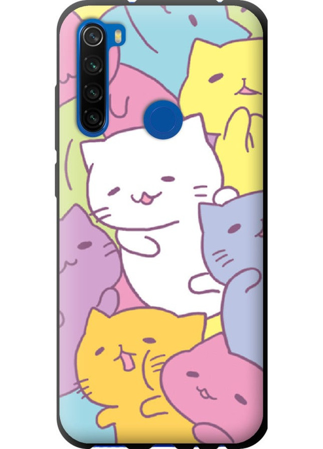 TPU чорний чохол 'Кошенята ' для Endorphone Xiaomi Redmi Note 8T (258262870)