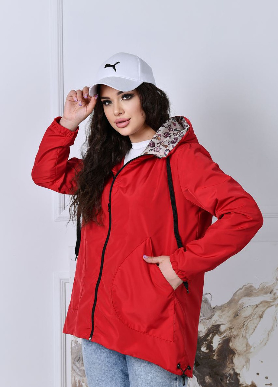 Червона жіноча куртка колір червоний р.48/50 421242 New Trend