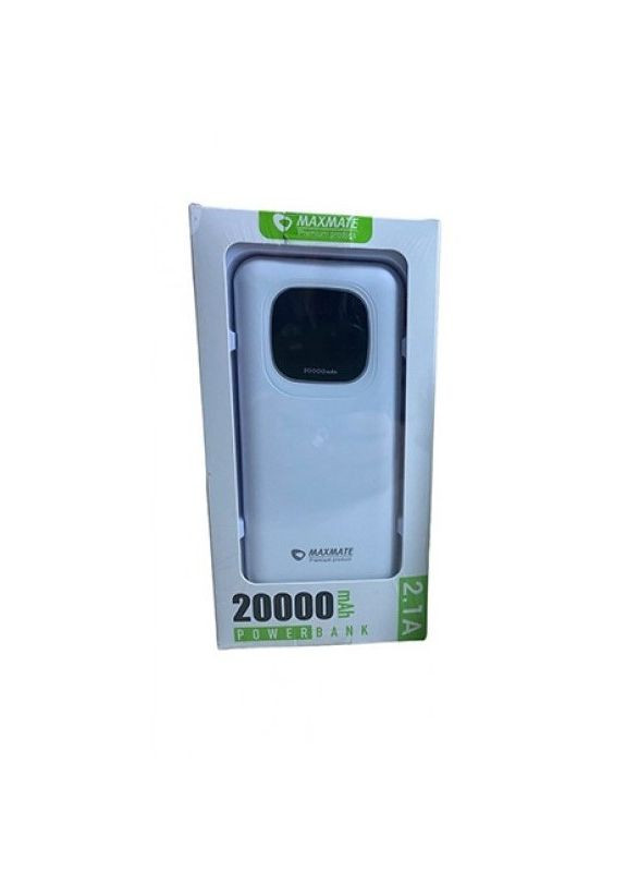 Зарядний пристрій повербанк Power Bank Maxmate MMP-20C 20000 mAh Білий No Brand (275399124)