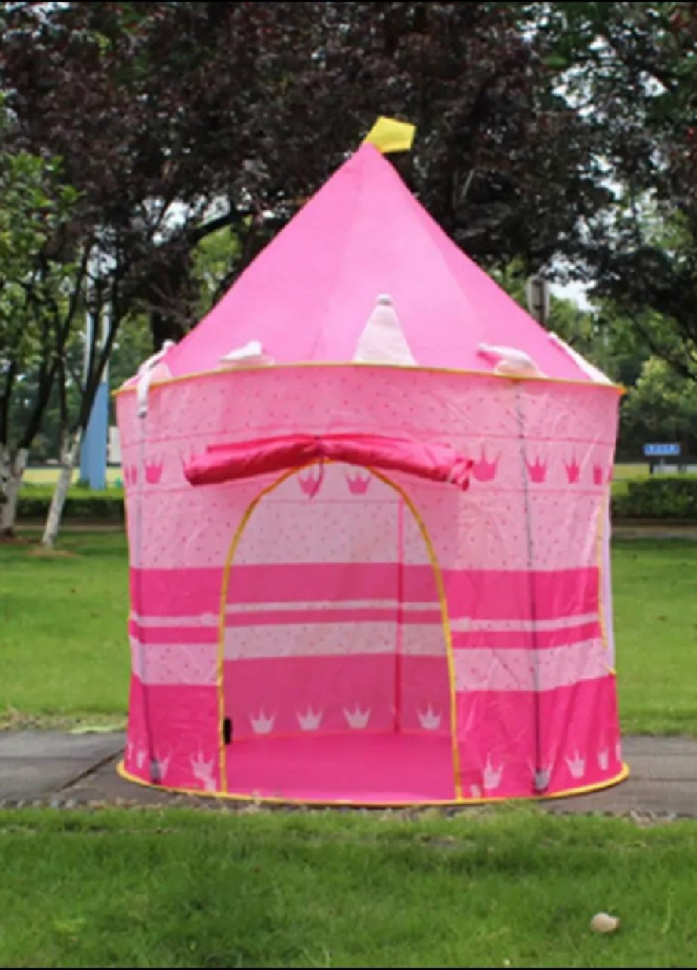 Дитячий ігровий намет шатро будиночок замок палац для дівчаток 135x105 см (474527-Prob) Рожевий Unbranded (258670731)