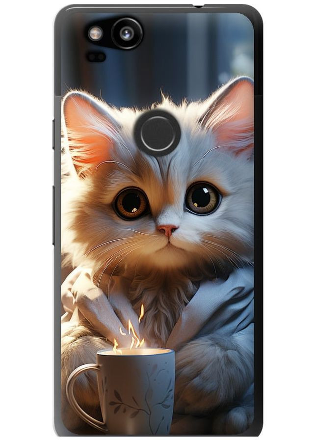 2D пластиковый чехол 'White cat' для Endorphone google pixel 2 (265395319)