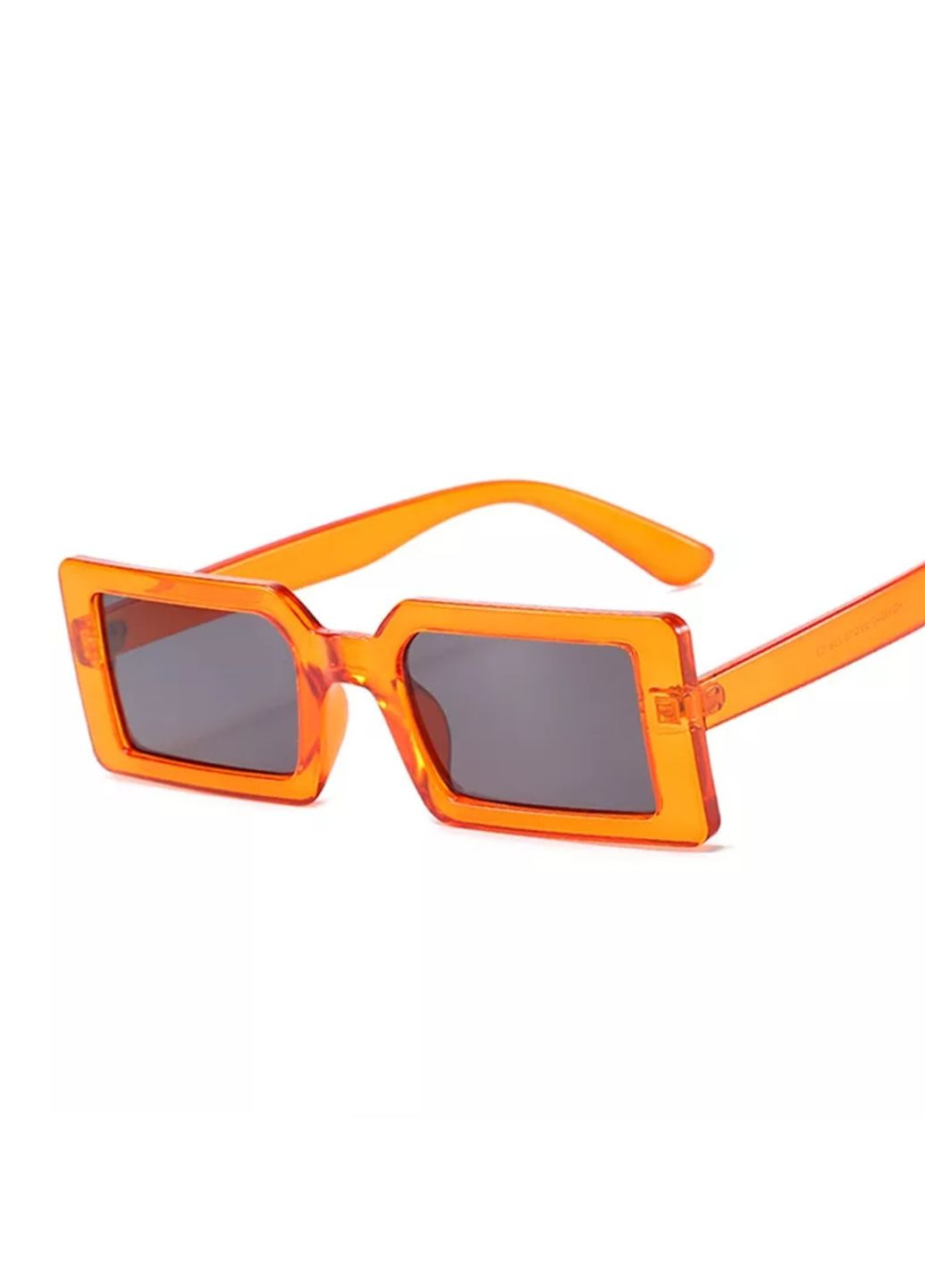 Солнцезащитные очки прямоугольные в широкой оправе Рыжий No Brand (257763066)