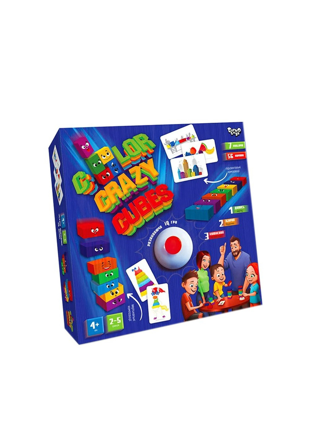 Розвиваюча настільна гра "Color Crazy Cubes" колір різнокольоровий ЦБ-00183209 Danko Toys (259466559)