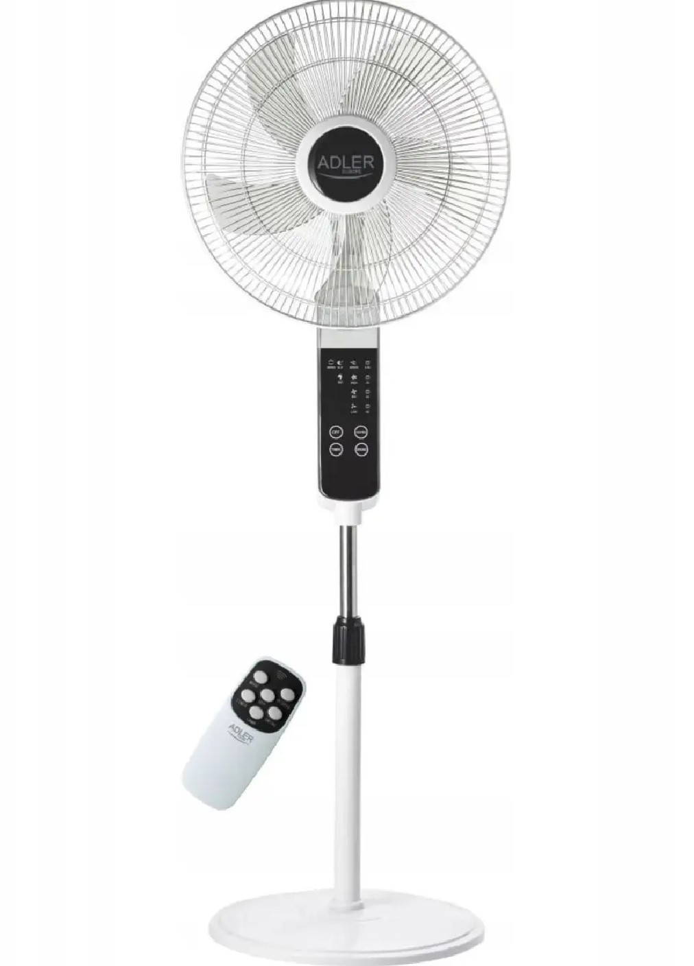 Напольный вентилятор с таймером пультом дистанционного управления светодиодным дисплеем (475825-Prob) Белый с черным Unbranded (271958409)