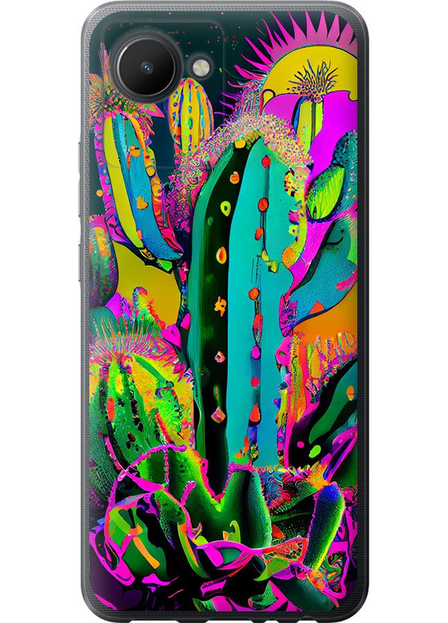 Силиконовый чехол 'Кактус' для Endorphone Realme C30 (258177683)