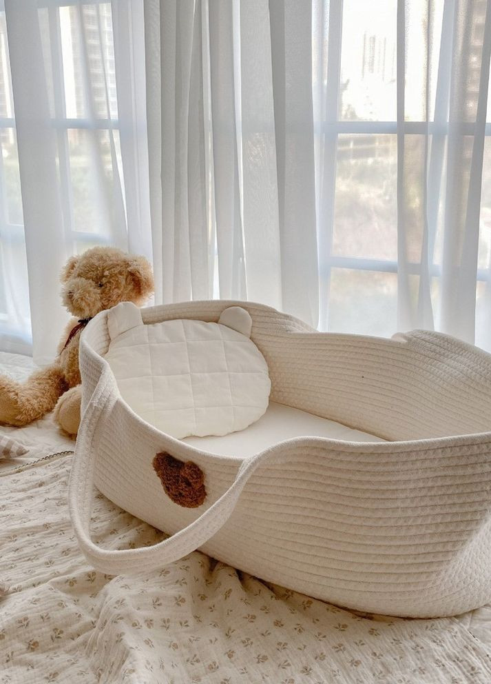 Кокон корзинка детская переносная арт.7030 Молочный No Brand (260735729)