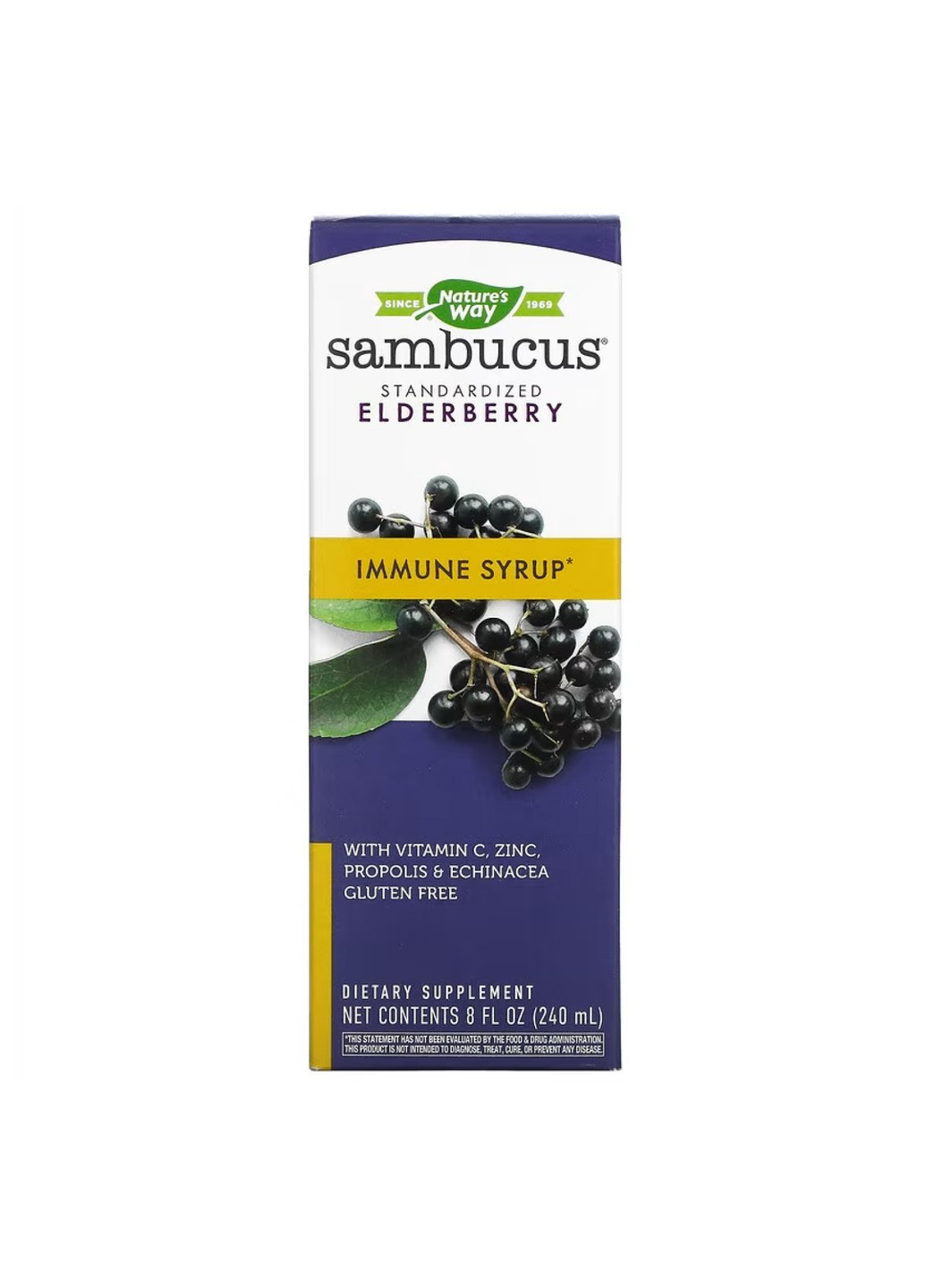 Сироп для поддержки Иммунитета Sambucus Immune Syrup - 240мл Nature's Way (269461775)
