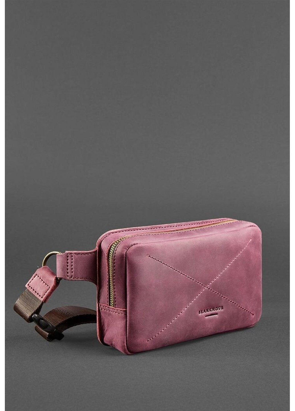 Жіноча шкіряна поясна сумка Dropbag Mini Crazy Horse бордова BN-BAG-6-VIN-KR BlankNote (264478344)