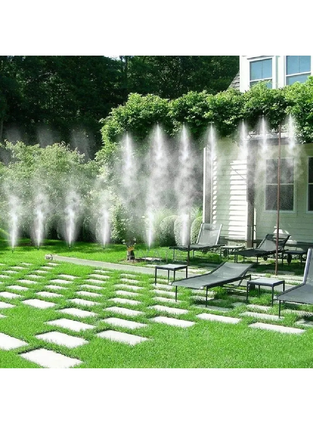 Ороситель система равномерного орошения полива туман для огорода теплиц оранжерей террас 10 метров (474796-Prob) Черная Unbranded (259812611)