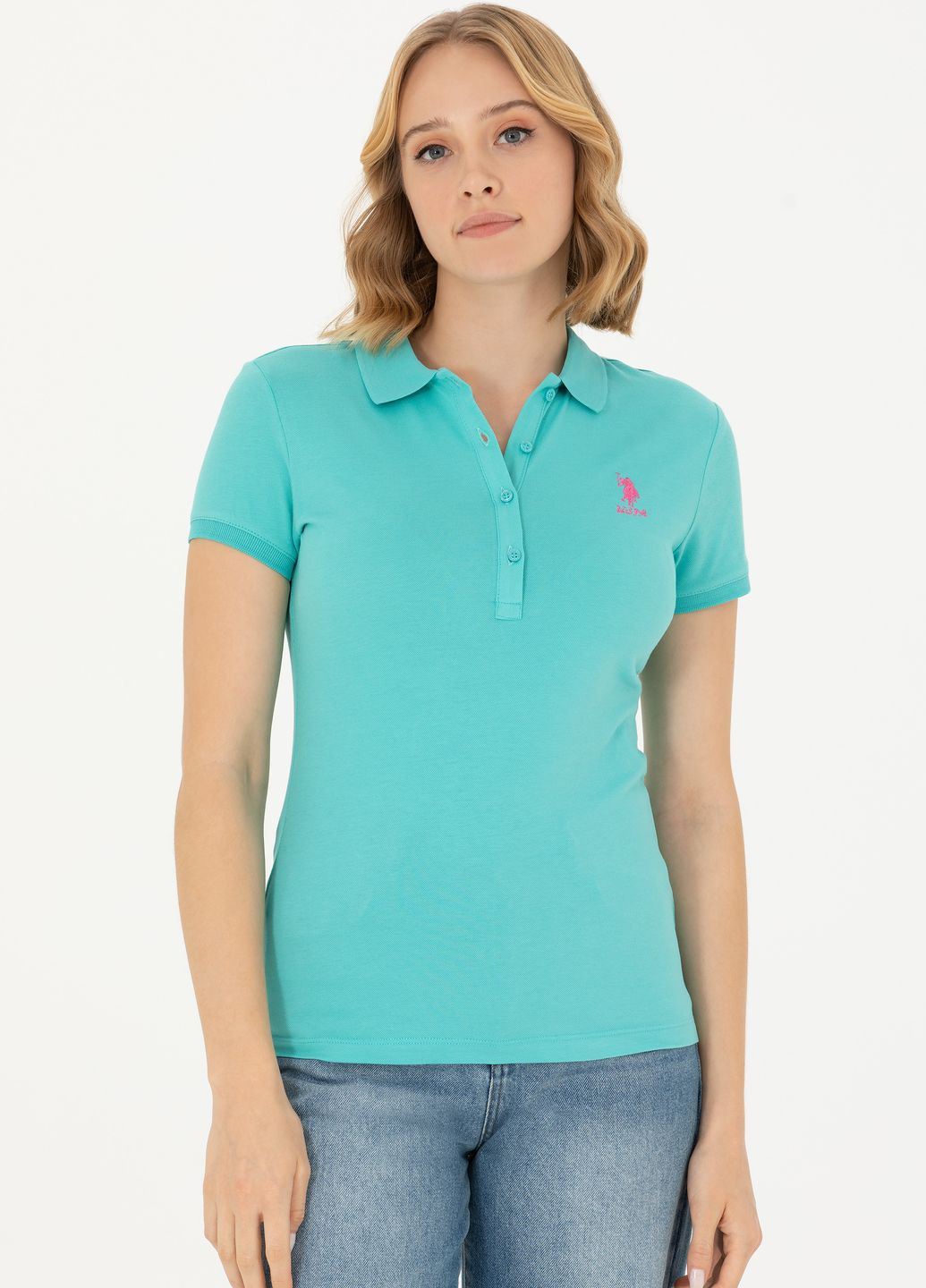 М'ятна футболка u.s.polo assn жіноча U.S. Polo Assn.