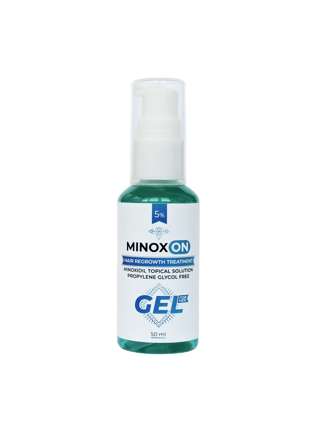 Гель для росту волосся без пропіленгліколю Gel Minoxidil 5% 50 мл Minoxon (263515415)