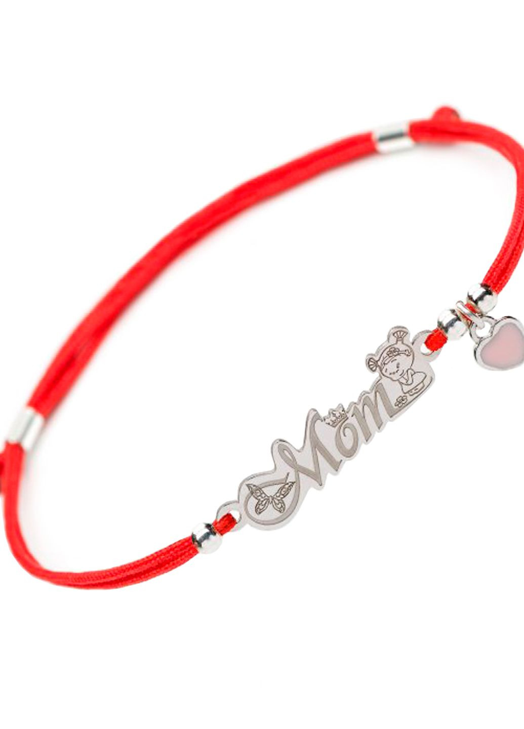 Серебряный браслет на красной шелковой нити для Мамы девочки Family Tree Jewelry Line (266038558)