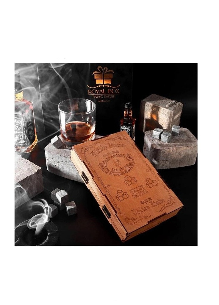 Камни для виски 16 шт Большая упаковка книжечка + Деревяная гравировка + мешочек Whiskey Stones (259771370)
