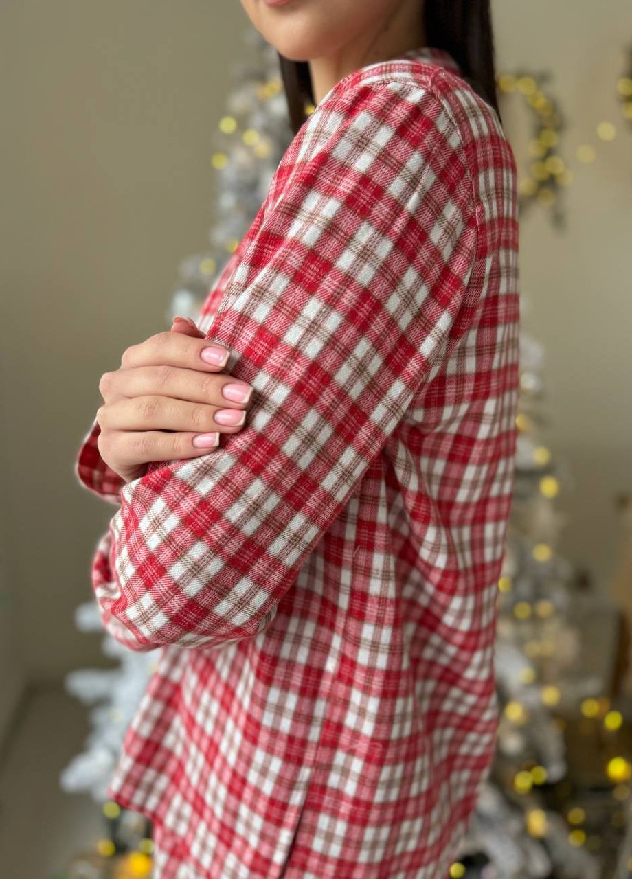 Светло-красная всесезон стильный домашний костюм-пижамка Vakko