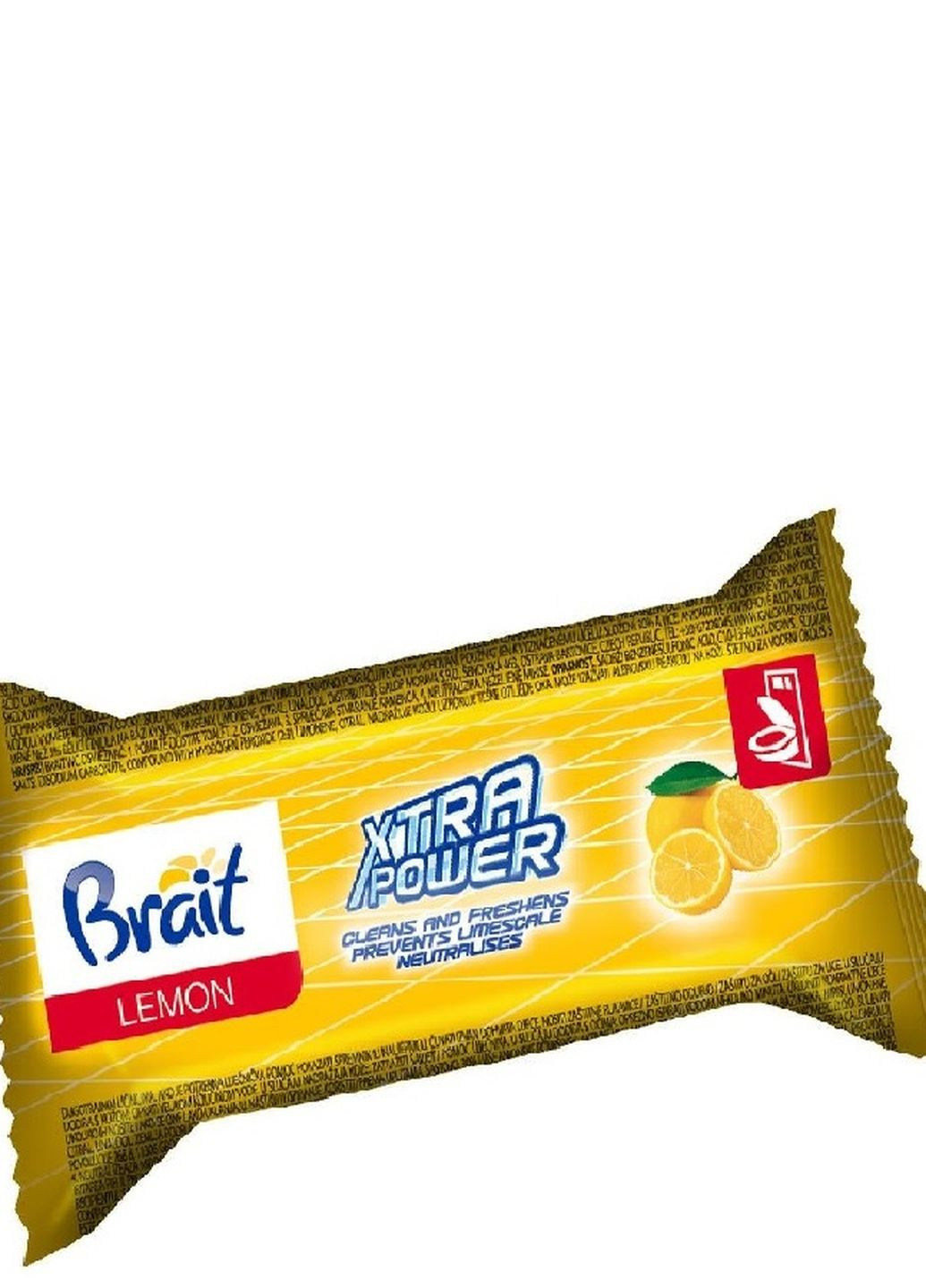 Запаска для подвесного туалетного блока с ароматом лимона Lemon 40 г Brait (267493699)