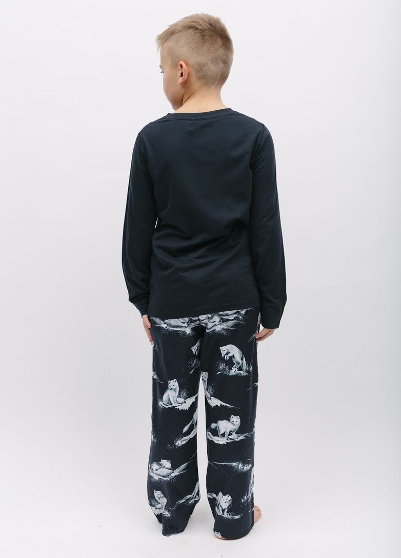 Серая всесезон пижама детская унисекс 6882 футболка + брюки Cyberjammies Atlas