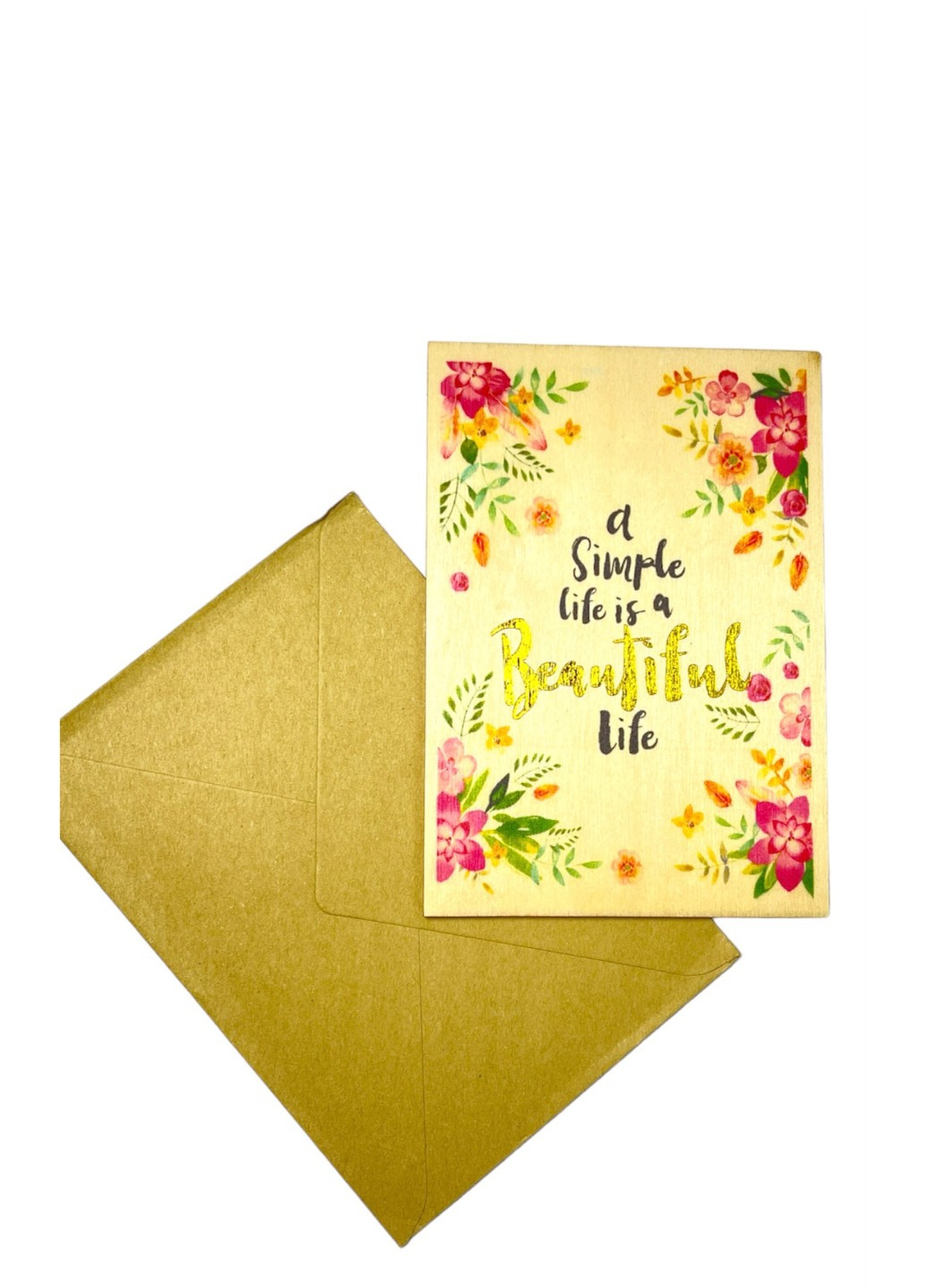Деревянная поздравительная открытка с конвертом Lidl (267501290)