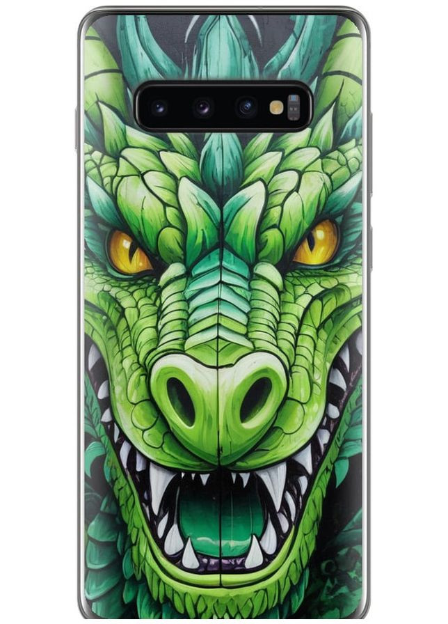 Силіконовий чохол 'Зелений дракон' для Endorphone Samsung Galaxy S10 Plus (275457500)